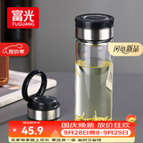 富光尚宇系列单层闷茶玻璃杯 男女士水杯 高硼硅玻璃杯子泡茶杯600ml
