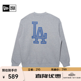 NEW ERA纽亦华秋冬MLB中性风加绒情侣潮流百搭套头衫卫衣NE 13338672-灰色 M