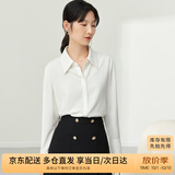 尚都比拉职业正装白色衬衫女春秋季女装气质通勤长袖上衣女士高级感衬衣
