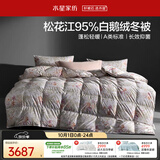 水星家纺羽绒被鹅绒被95%白鹅绒被子冬被冬季加厚被芯双人220×240约5.5斤