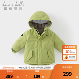 戴维贝拉（DAVE＆BELLA）女童羽绒服男童90绒保暖羽绒衣儿童冬装幼儿新年宝宝冬季外出服 牛油果绿DB16448-A 110 cm（建议身高100-110cm）