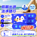 德佑湿厕纸便携小包装20抽*5包 学生开学常备 可冲散湿厕用纸新旧随机