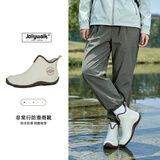 非常行（Jolly Walk）  雨鞋女 水鞋 低帮时尚防水雨靴短筒胶鞋套鞋JW228-1 米色 36