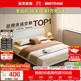全友家居现代简约高箱储物收纳床主卧1.8米x2米双人大床家具政府补贴 【暖白色 | 高脚】单床 1.5x2米【爆款+性价比超高】