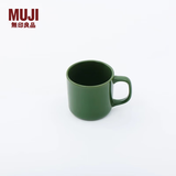 MUJI炻瓷 马克杯 家用水杯 陶瓷杯 咖啡杯 办公室 绿色  270ml