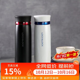 乐扣乐扣（LOCK&LOCK）菲特旋盖轻量保温杯商务情侣水杯子白蓝+黑红450ml*2