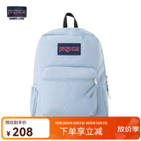 JANSPORT杰斯伯书包轻便双肩包男女旅行包简约背包电脑包学生校园 47LW7G7雾霾蓝-单侧边袋