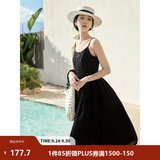 茵曼（INMAN）欧若风天丝薄开衫女装衬衫2026夏季新品长袖衬衣 吊带裙黑色-18322336 S