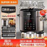 苏泊尔（SUPOR）电压力锅5L 智能0涂层钢胆大屏SY-50YC5015电饭煲高压锅适用4-6人上盖批次随机发货