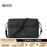爱步（ECCO） 单肩包女 轻奢通勤斜挎包  大号方包9107776 HL 黑色910777690000 均码
