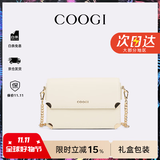 COOGI女士包包女款轻奢品牌单肩包斜挎女包情人节生日礼物女送老婆女友 米白色