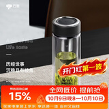 万象（WANXIANG）双层玻璃杯经典皮纹V19RL商务办公便携泡茶杯290ML大容量家用水杯