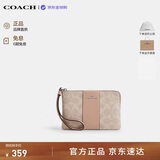 蔻驰（COACH）【品牌直供】奢侈品女包腕包钱包沙黄CW854 生日礼物送女友礼物