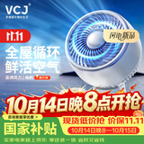 VCJ【德国品牌】空气循环扇电风扇家用台式桌面节能轻音 机械旋钮可摇头3m线 DQ19R