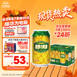 燕京啤酒 菠萝啤9度果味啤酒330ml*24听  整箱装 国庆节送礼