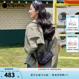 LeSportsac明星同款乐播诗EVERYDAY BAG拉链多隔层纯色百搭斜挎包生日礼物 乌羽黑