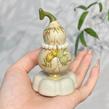 赟娅国风转转办公桌面解压治愈小摆件稀奇古怪小玩意小礼物工位好物 原矿陶泥手绘青竹 (含挂坠)