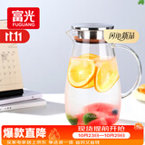 富光大容量凉水壶耐高温冷水壶家用玻璃水壶茶壶果汁杯1600ML家居壶