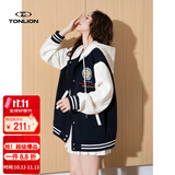 唐狮（TonLion）【学院风穿搭】棒球服撞色连帽女外套减龄百搭26秋新