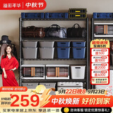 溢彩年华置物架落地货架多功能储物架阳台杂物收纳架【层高可调90cm】2398