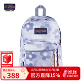 JANSPORT杰斯伯双肩包新款女男暮光复古学生书包旅行包商务通勤电脑包皮革 4QVALH4花隐-侧袋+隔层
