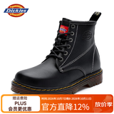 Dickies马丁靴男靴秋冬百搭靴子男高帮黑色皮靴加绒英伦短靴厚底工装鞋子 黑色S28（男款） 45 【偏大一码，适合运动鞋46】