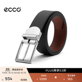 爱步（ECCO）男士皮带 金属针扣腰带男 皮带 9105892 黑色/深棕色910589291157 120cm