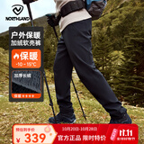 诺诗兰（NORTHLAND）【白桦林】男士加厚防风防泼保暖长毛绒软壳长裤徒步登山裤子