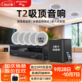 山水（SANSUI）T2 嵌入式吸顶音响音箱 5.1家庭影院音响套装  吊顶喇叭 音箱功放家用商用 家庭吸顶音响客厅环绕 T2【900W功放+8吋喇叭*5+8吋炮】