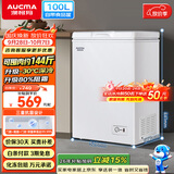 澳柯玛（AUCMA）100升单温冷柜家用减霜小冰柜冷藏柜冷冻柜小型卧式顶开迷你冰箱一级能效 BC/BD-100H 以旧换新
