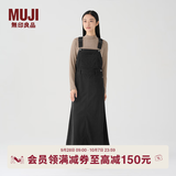 MUJI女式 灯芯绒 背带裙中长款连衣裙半身裙女秋款裙子美拉德BE10CC3A 深灰色 S （155/62A）