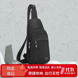稻草人男士胸包随身旅行休闲单肩斜挎包手机腰包帆布背包骑行学生通勤
