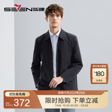 柒牌男士风衣外套春夏商务休闲时尚潮流百搭中青年无缝翻领防风上衣 黑色 L (175)