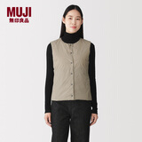 MUJI女式 轻量羽绒便携式 背心 女士羽绒服 浅米色  6A 新  M   