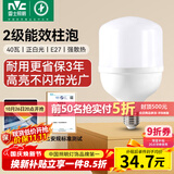 雷士（NVC）LED灯泡球泡节能E27螺口家用商用大功率光源工矿灯40瓦白光6000K