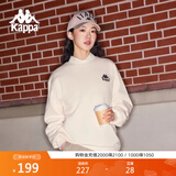 卡帕（Kappa）套头衫情侣男女宽松运动卫衣休闲圆领外套K0CZ2WT93V 浪漫白 L