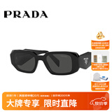 普拉达（PRADA）太阳镜女款黑色镜框墨镜眼镜立体标明星款送礼物17WSF 1AB5S0