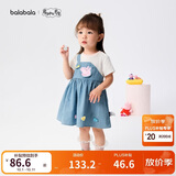 巴拉巴拉【小猪佩奇联名】童装女童连衣裙宝宝裙子儿童夏装可爱洋气亲肤甜