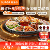 苏泊尔（SUPOR）多功能暖菜板 火锅+饭菜保温板 圆形加热菜板  80CM可旋转餐桌转盘  BZ80RH851J
