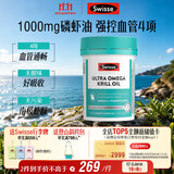 Swisse斯维诗南极磷虾油mini升级款 鱼油omega-3磷脂降血脂1000mg 60粒