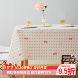 钟爱一生防水桌布防油餐桌垫台布茶几布北欧隔热垫免洗台布桌面垫子长方形 桌布 红色小鱼137*180cm