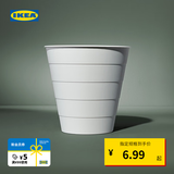 宜家（IKEA）芬尼斯无盖垃圾桶家用办公室大容量卫生间懒人角落桶纸篓日杂 白色10公升