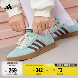 adidas「T头鞋」VL COURT CLASSIC板鞋德训鞋男女阿迪达斯轻运动 浅闪光蓝/棕色/淡绿 (推荐女生买小半码)   36