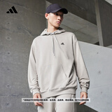adidas休闲加厚毛圈连帽卫衣套头衫男女秋冬阿迪达斯官方轻运动   金属灰   L