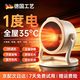 艾美特丝滑系列暖风机家用桌面取暖器速热壁挂电暖器电热吹风速热小太阳取暖神器 米白色【一秒速热+ECO变频省电】