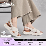 Clarks其乐女鞋纤动系列春夏舒适罗马凉鞋厚底沙滩凉鞋女 白色 261719494 35.5