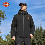 Dickies户外棉服男秋冬夹克外套上衣连帽防风保暖百搭登山服 黑色 L