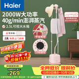 海尔（Haier）立式挂烫机35g蒸汽量2.5L水箱双杆家用手持熨斗烫衣服带板大功率平挂两用多功能蒸气熨烫机GS2408