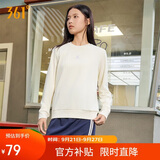 361°卫衣女士秋季运动休闲舒适宽松圆领长袖套头上衣662334801D-1