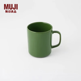 MUJI炻瓷 马克杯 家用水杯 陶瓷杯 咖啡杯 办公室 绿色  500ml